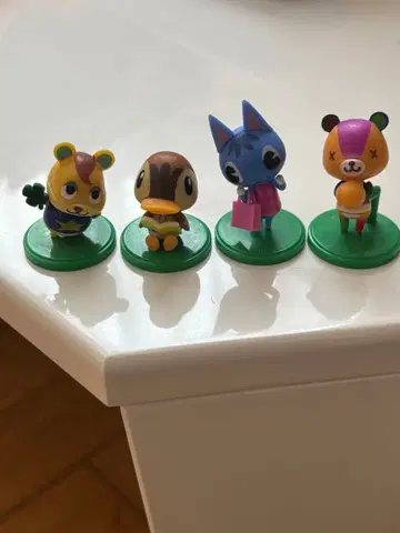 모동숲 게임 캐릭터 피규어 4체 세트