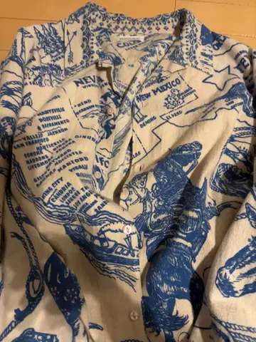 bindu 멕시코 지도 프린트 셔츠 M