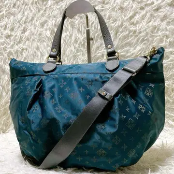 russet 2way 숄더백 모노그램 나일론 가죽 네이비