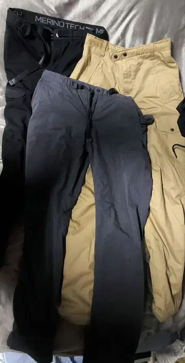 남성용 겨울 바지 3개 세트 유니클로 워크맨