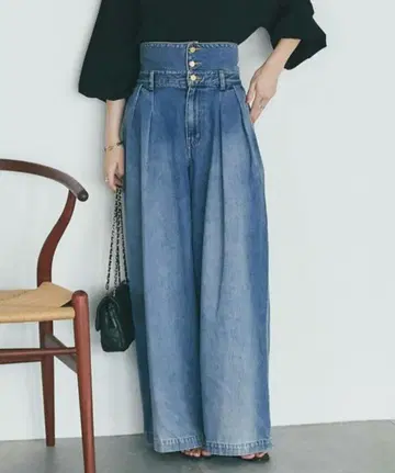 하이웨스트 배기 데님 팬츠 사이즈 36