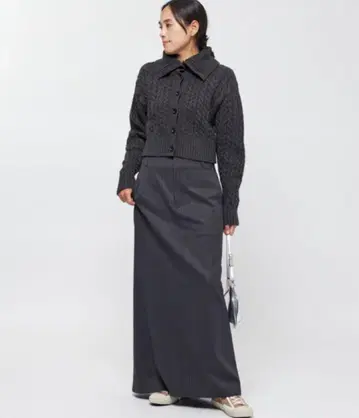 AP STUDIO 스트라이프 롱 스커트