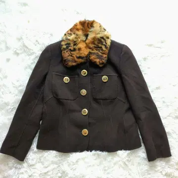 컨디션 최상 이타리야 자켓 캐시미어 더블 페이스 골드 버튼 퍼 L