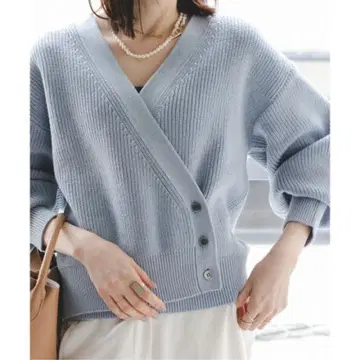 NOBLE 편직 카슈쿨풍 풀오버 색스 블루