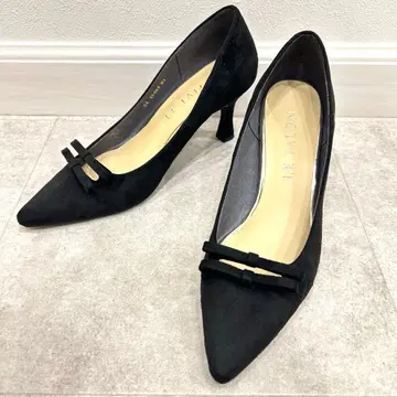 LE TALON 루탈론 스웨이드 포인트 펌프스 블랙 23.5