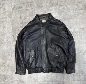 90s 레더 재킷 해링턴 양가죽 L 사이즈