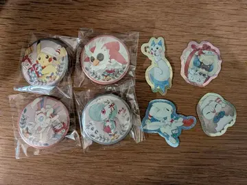 포켓몬 크리스마스 캔뱃지 스티커 묶음 판매 홀리데이