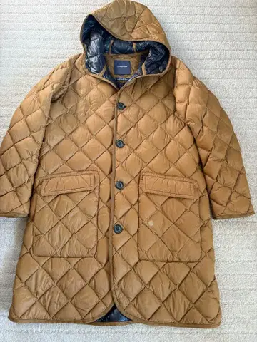Gymplexx 퀼팅 다운 코트 카멜 브라운