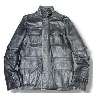 새상품급 언타이틀 MEN M-65형 가죽 자켓 블랙 램 가죽 천연 가죽