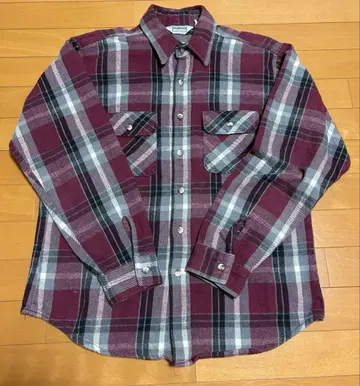 USA제 삼각형 택 70s 80s 파이브 브라더 플란넬 셔츠 L