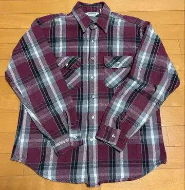 USA제 삼각형 택 70s 80s 파이브 브라더 플란넬 셔츠 L