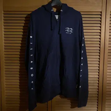 BILLABONG 네이비 풀 지퍼 후디