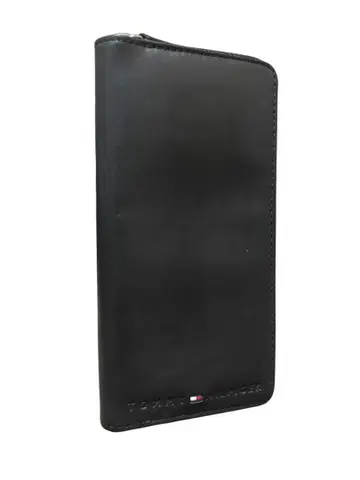 타미힐피거 가죽 라운드 지퍼 롱 지갑