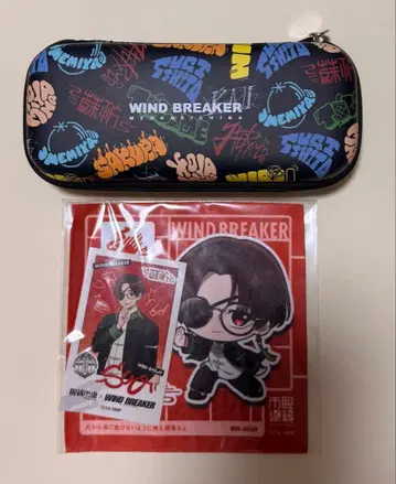 WIND BREAKER 메가네이치바 소방 준히 케이스와 스티커와 안경닦이