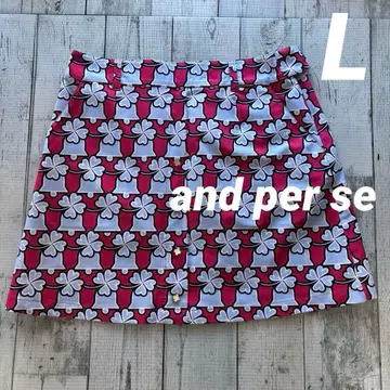 앤퍼시 골프 올 패턴 스커트 L