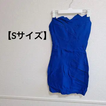 새상품급 파란색 S 사이즈 타이트 드레스 블루 디자인 있음