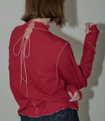 idem 레이스업 멜로우 상의