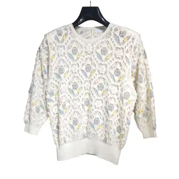 빈티지 크로셰 니트 페일 컬러 itimi luik otoe