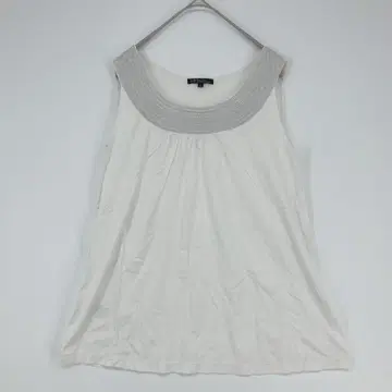 23구 슬리브리스 튜닉 화이트 40 사이즈