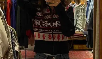 MORGAN 모던풍 집업 니트 스웨터