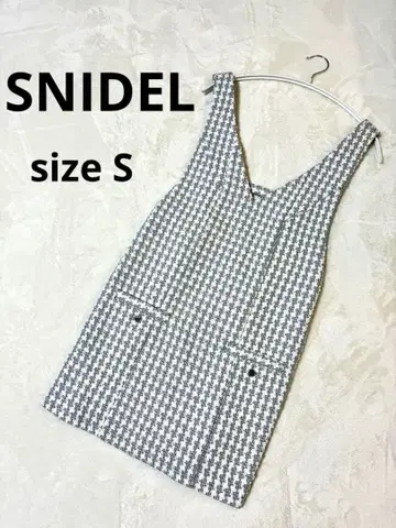 [ 새상품 ] SNIDEL 트위드 V넥 미니 원피스