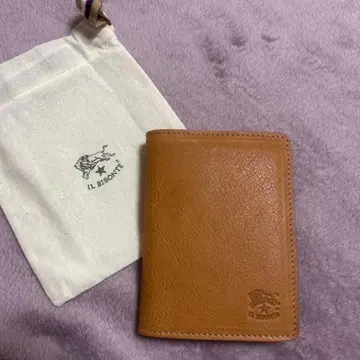 IL BISONTE 브라운 가죽 카드 케이스