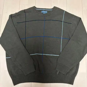 SADDLEBRED XXL 체크 무늬 니트 스웨터