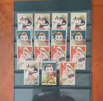 [ 미국 캐릭터 ] 미키&베티&뽀빠이 각 5장 세트 쇼와 딱지 멘코 면자