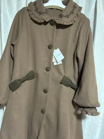 L L사이즈 새상품 시마미사 아오키 미사코 콜라보 롱 코트 브라운 수주품