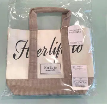 미사용 새상품 herlipto mini tote 루미네 토트백 아이보리