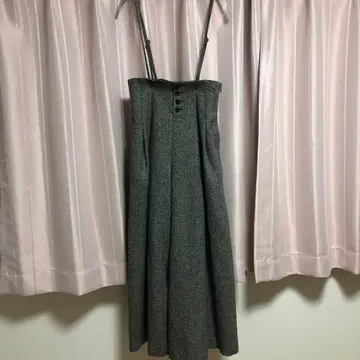 Apuweiser-riche 서스펜더 턱 플레어 와이드 팬츠