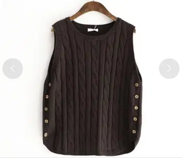 [새상품] 백야드 패밀리 숏 니트 베스트 여성용 브라운