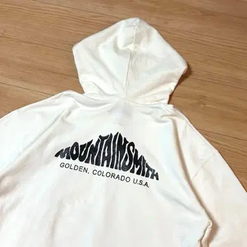 마운틴스미스 백 프린트 로고 후드티 남성용 S 사이즈