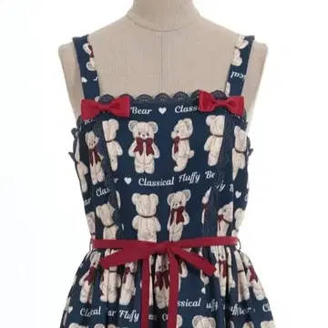 axes femme kawaii 플러피 베어 점프 스커트 네이비 네이비