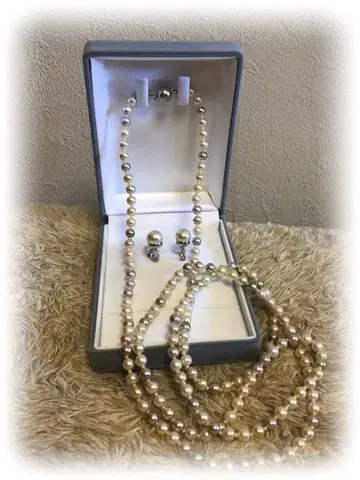 결혼식, 입학식 그라데이션 펄 목걸이 귀찌