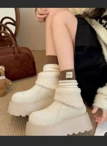 ZOZO RITZY 부츠 아이보리 숏 새상품