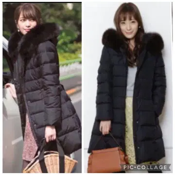 [ 새상품급 ] 앱와이어리쉬 롱 다운 코트 퍼 벨트 포함 S