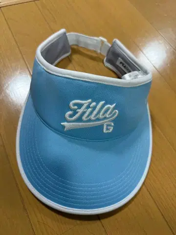 FILA 골프 선바이저 스카이블루 로고 거의 미사용