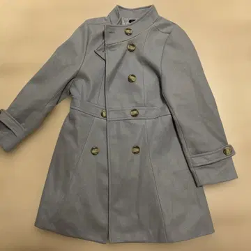 그레이 더블 브레스트 코트