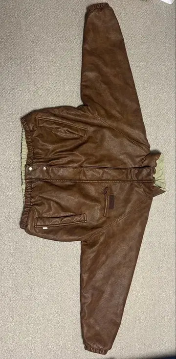 NAUTICA/노티카 인조 가죽 x 나일론 리버서블 블루종