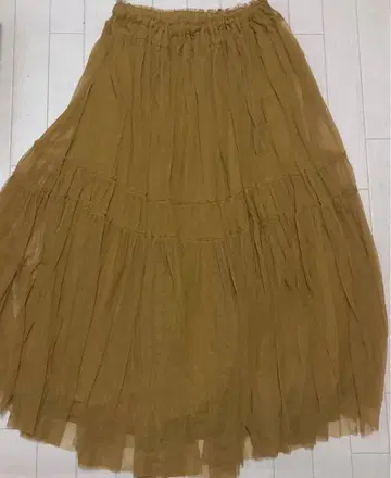 Mila Owen 미라 오웬 절개 튤 와셔 스커트