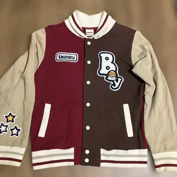 Laundry S 사이즈 바시티 자켓 버건디