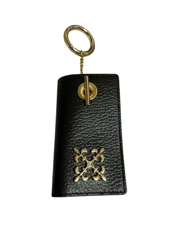 천연 가죽 러셋 모노그램 키링 키케이스 참 키홀더