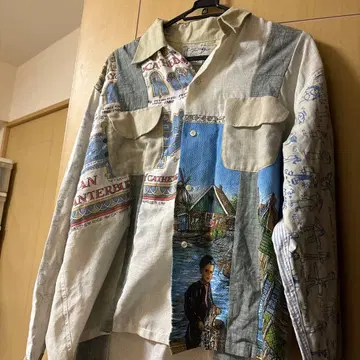 아트 프린트 캐주얼 셔츠