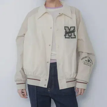 JEANASIS 블록 컬러 바시티 자켓