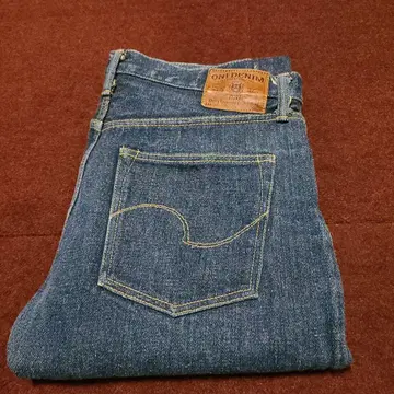 오니 데님 288w33 가죽 패치 숨김 리벳 체인 스티치