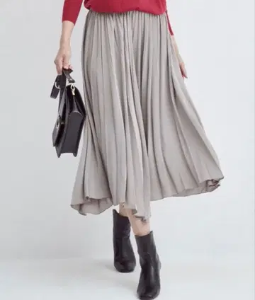 택 포함 새상품 23구 세탁 가능한 새틴 플리츠 스커트