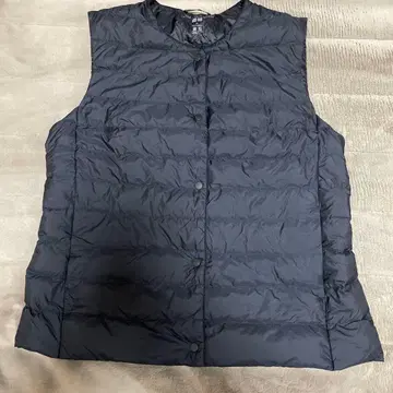 울트라 라이트 다운 컴팩트 베스트 여성용 블랙 XL 사이즈