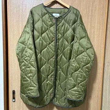 417 EDIFICE 퀼팅 자켓 올리브 그린