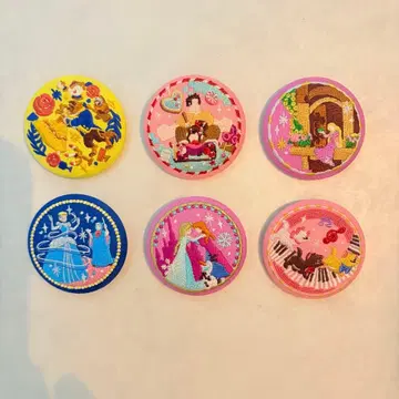 디즈니 자수 캔 배지 2 세트